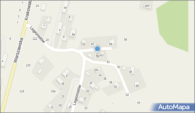 Boleń, Legionistów, 54, mapa Boleń