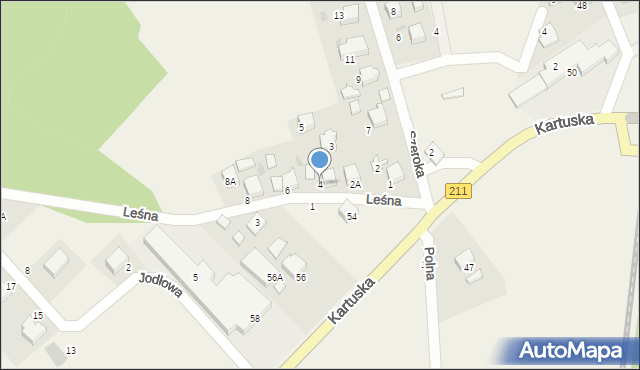 Borkowo, Leśna, 4, mapa Borkowo