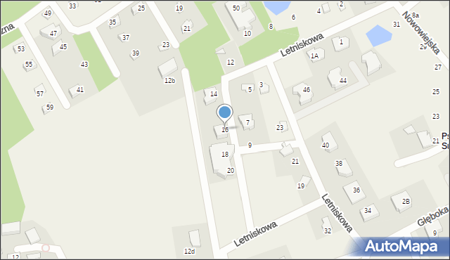 Borkowo, Letniskowa, 16, mapa Borkowo