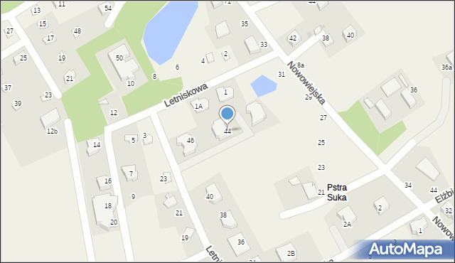 Borkowo, Letniskowa, 44, mapa Borkowo