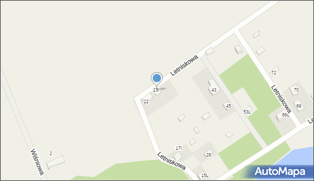 Borzygniew, Letniskowa, 23l, mapa Borzygniew