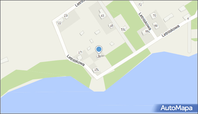 Borzygniew, Letniskowa, 29, mapa Borzygniew