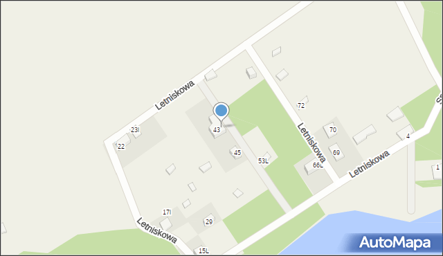 Borzygniew, Letniskowa, 43l, mapa Borzygniew