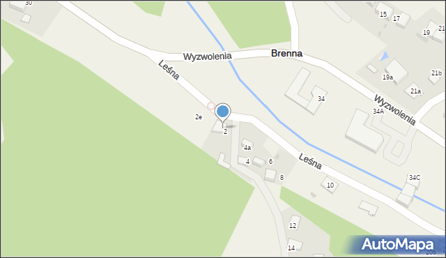 Brenna, Leśna, 2f, mapa Brenna