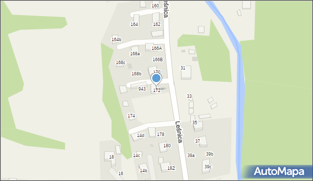 Brenna, Leśnica, 172, mapa Brenna