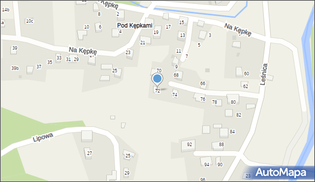 Brenna, Leśnica, 72, mapa Brenna