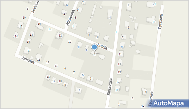 Brodowo, Letnia, 4, mapa Brodowo