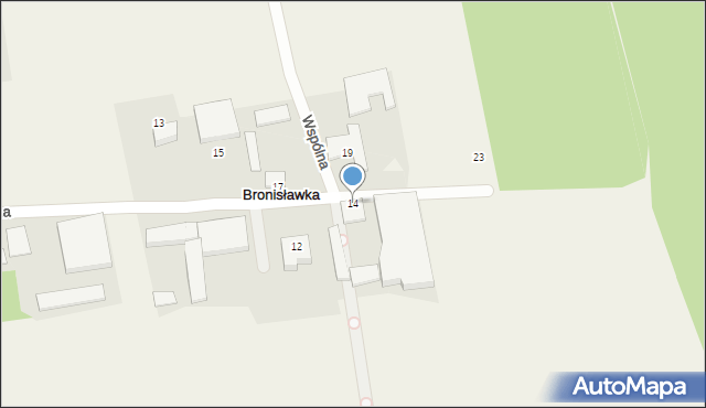 Bronisławka, Leśna, 14, mapa Bronisławka