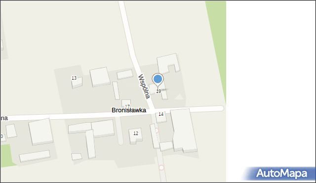 Bronisławka, Leśna, 19, mapa Bronisławka