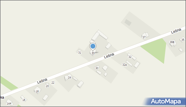 Brudzice, Leśna, 33, mapa Brudzice