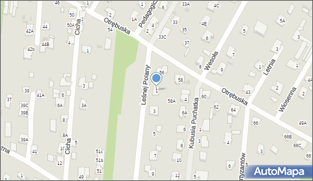 Brwinów, Leśnej Polany, 1, mapa Brwinów