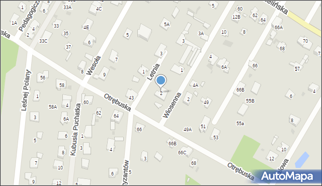 Brwinów, Letnia, 2, mapa Brwinów