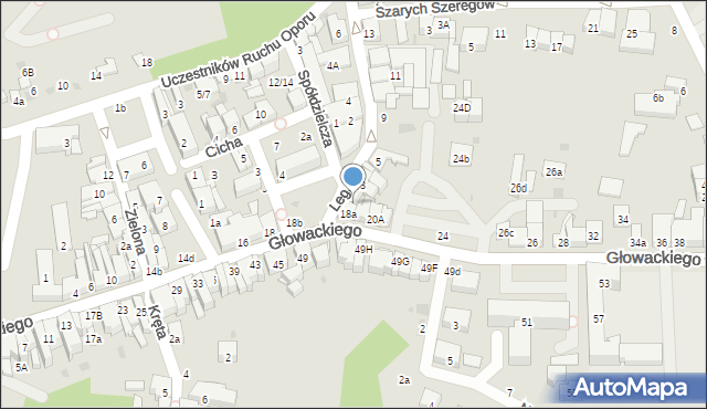 Brzesko, Legionów marsz. Józefa Piłsudskiego, 1, mapa Brzesko