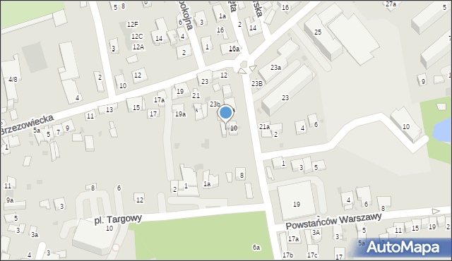 Brzesko, Legionów marsz. Józefa Piłsudskiego, 10c, mapa Brzesko