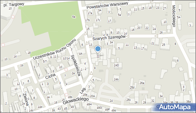 Brzesko, Legionów marsz. Józefa Piłsudskiego, 11, mapa Brzesko