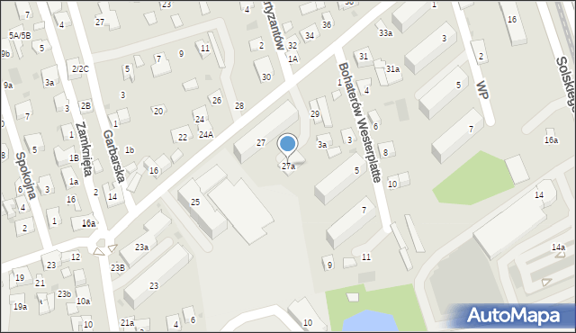 Brzesko, Legionów marsz. Józefa Piłsudskiego, 27a, mapa Brzesko