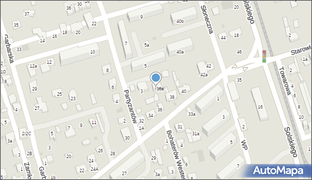 Brzesko, Legionów marsz. Józefa Piłsudskiego, 36b, mapa Brzesko