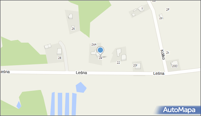 Brzezinka, Leśna, 24, mapa Brzezinka