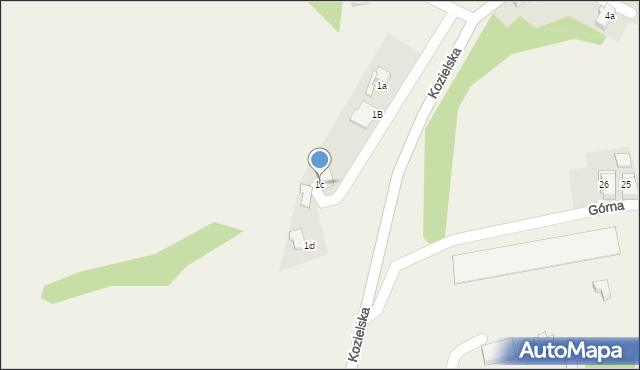 Brzeźnica, Leśna, 1c, mapa Brzeźnica