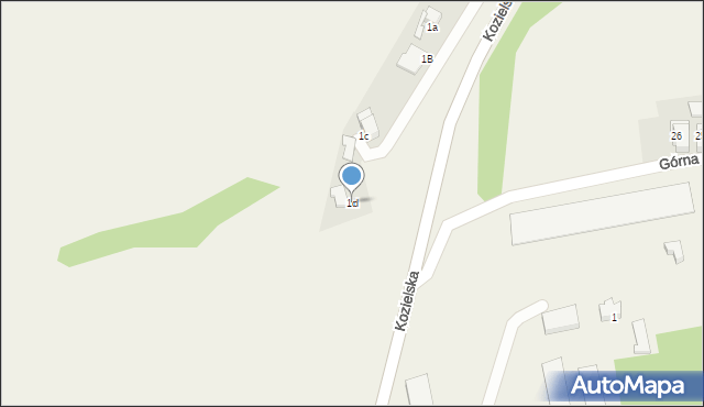 Brzeźnica, Leśna, 1d, mapa Brzeźnica