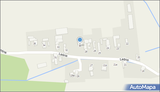 Brzeźnica, Leśna, 30, mapa Brzeźnica