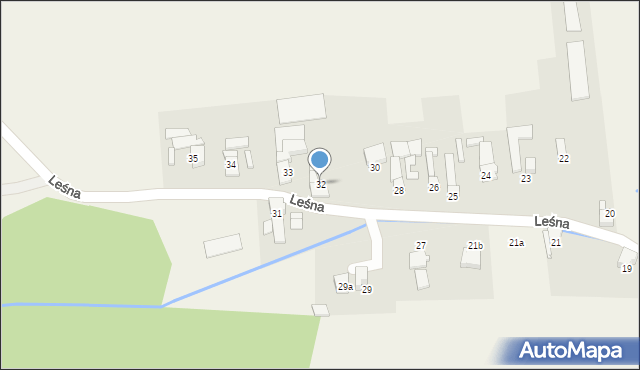 Brzeźnica, Leśna, 32, mapa Brzeźnica