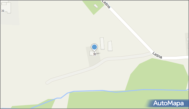 Brzeźnica, Leśna, 36, mapa Brzeźnica