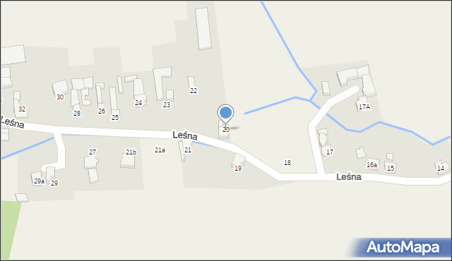 Brzeźnica, Leśna, 20, mapa Brzeźnica