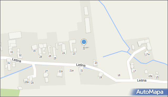 Brzeźnica, Leśna, 22, mapa Brzeźnica