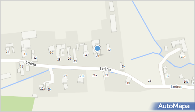 Brzeźnica, Leśna, 23, mapa Brzeźnica