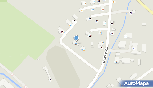 Brzozów, Legionistów, 5b, mapa Brzozów
