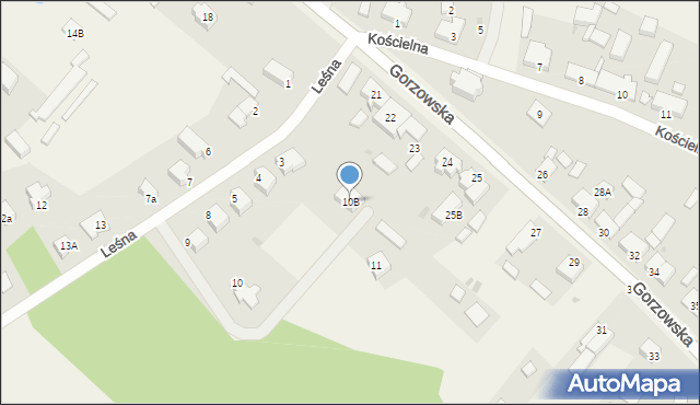 Brzozowiec, Leśna, 10B, mapa Brzozowiec
