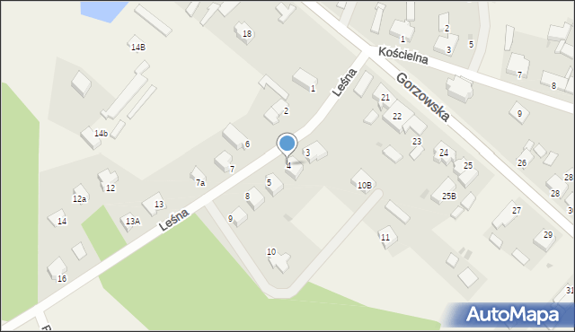 Brzozowiec, Leśna, 4, mapa Brzozowiec