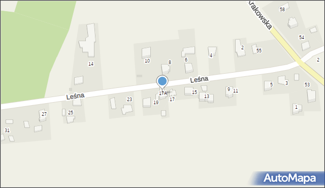 Brzozówka, Leśna, 17A, mapa Brzozówka