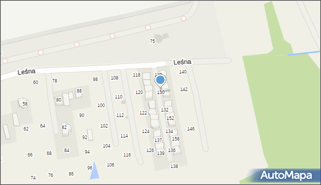 Brzozówka, Leśna, 130, mapa Brzozówka