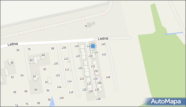 Brzozówka, Leśna, 144, mapa Brzozówka