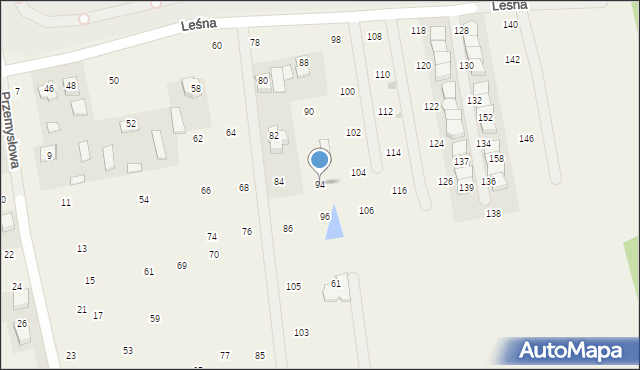 Brzozówka, Leśna, 94, mapa Brzozówka