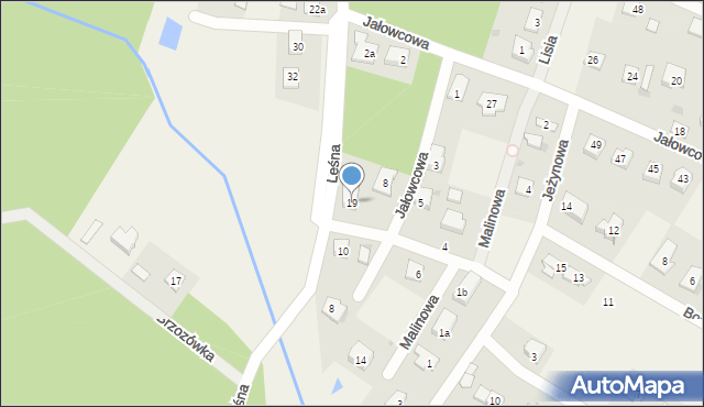 Brzozówka, Leśna, 19, mapa Brzozówka
