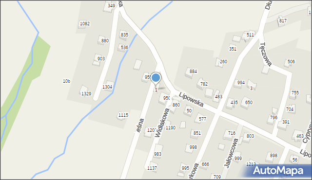 Buczkowice, Leśna, 1, mapa Buczkowice