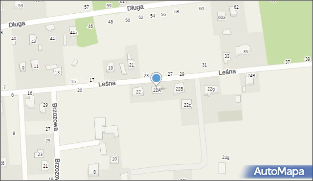 Budy Barcząckie, Leśna, 22A, mapa Budy Barcząckie