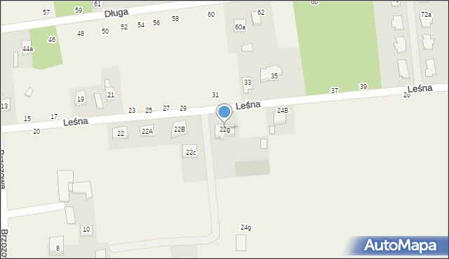 Budy Barcząckie, Leśna, 24, mapa Budy Barcząckie