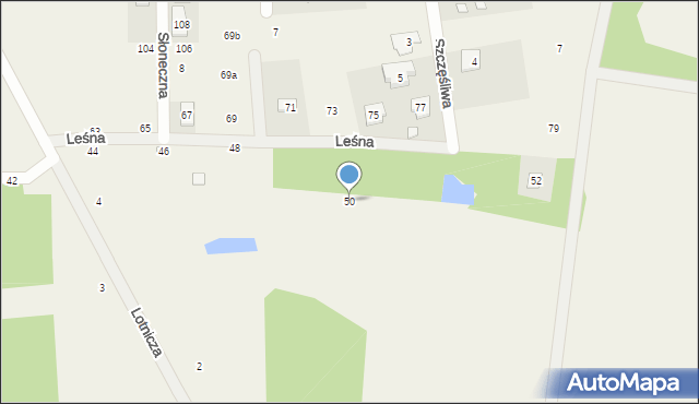 Budy Barcząckie, Leśna, 50, mapa Budy Barcząckie