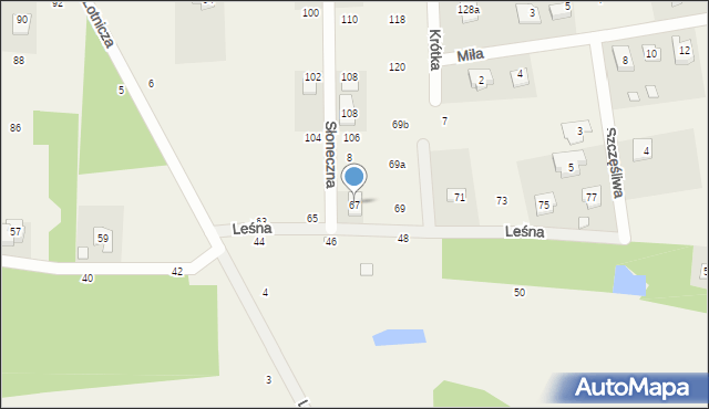 Budy Barcząckie, Leśna, 67, mapa Budy Barcząckie