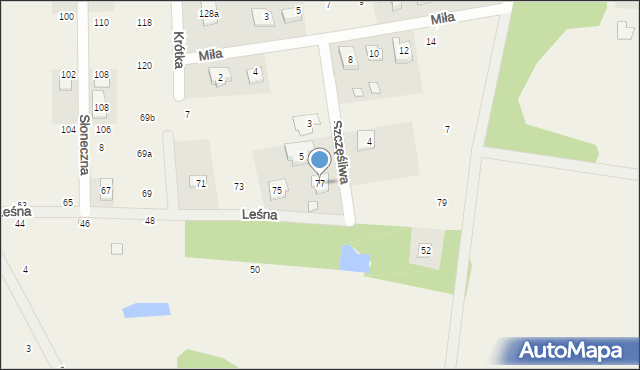 Budy Barcząckie, Leśna, 77, mapa Budy Barcząckie