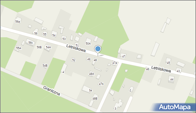 Budziszewice, Letniskowa, 48c, mapa Budziszewice