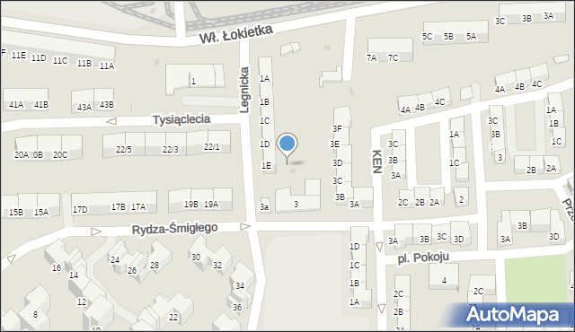 Bytom, Legnicka, 1, mapa Bytomia