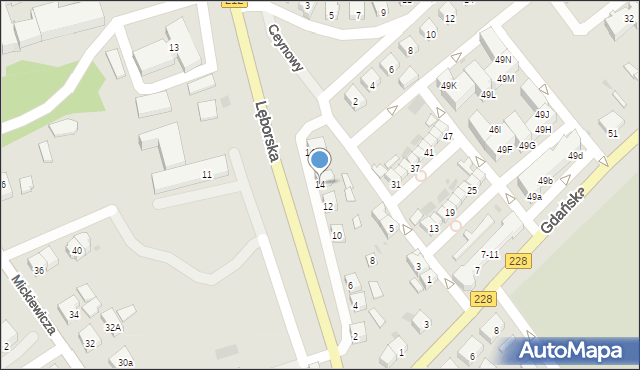 Bytów, Lęborska, 14, mapa Bytów