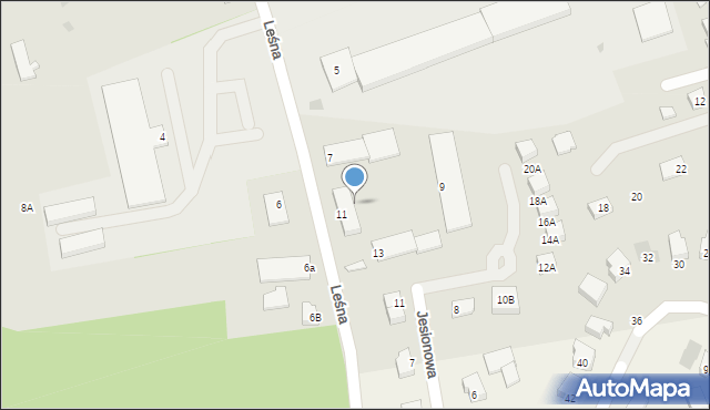 Bytów, Leśna, 1, mapa Bytów