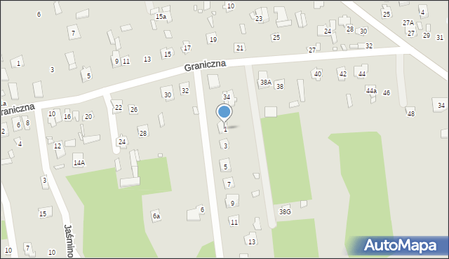 Cegłów, Leśna, 1, mapa Cegłów