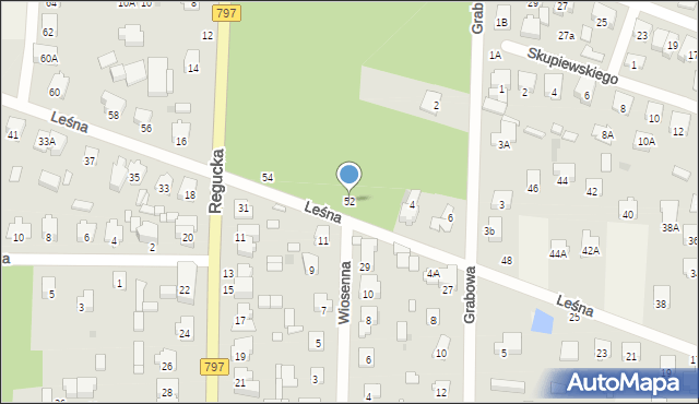 Celestynów, Leśna, 52, mapa Celestynów